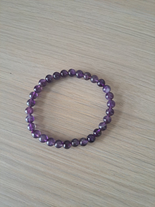 Armband 6mm Amethist | beschermend, zuiverend, ontspannend - Decobloss