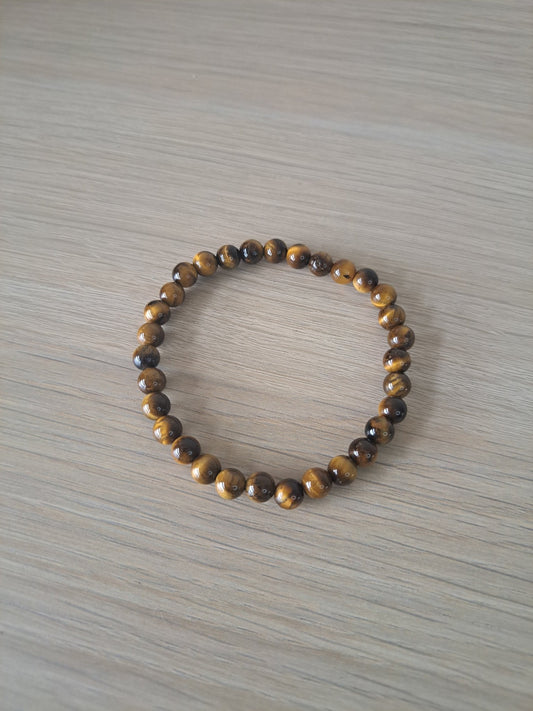 Armband 6mm Tijgeroog | pijnstillend, bevorderd rust, helpt bij overprikkeling - Decobloss