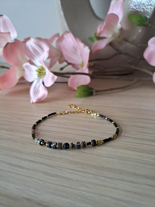 Armband | zwart/goud - Decobloss