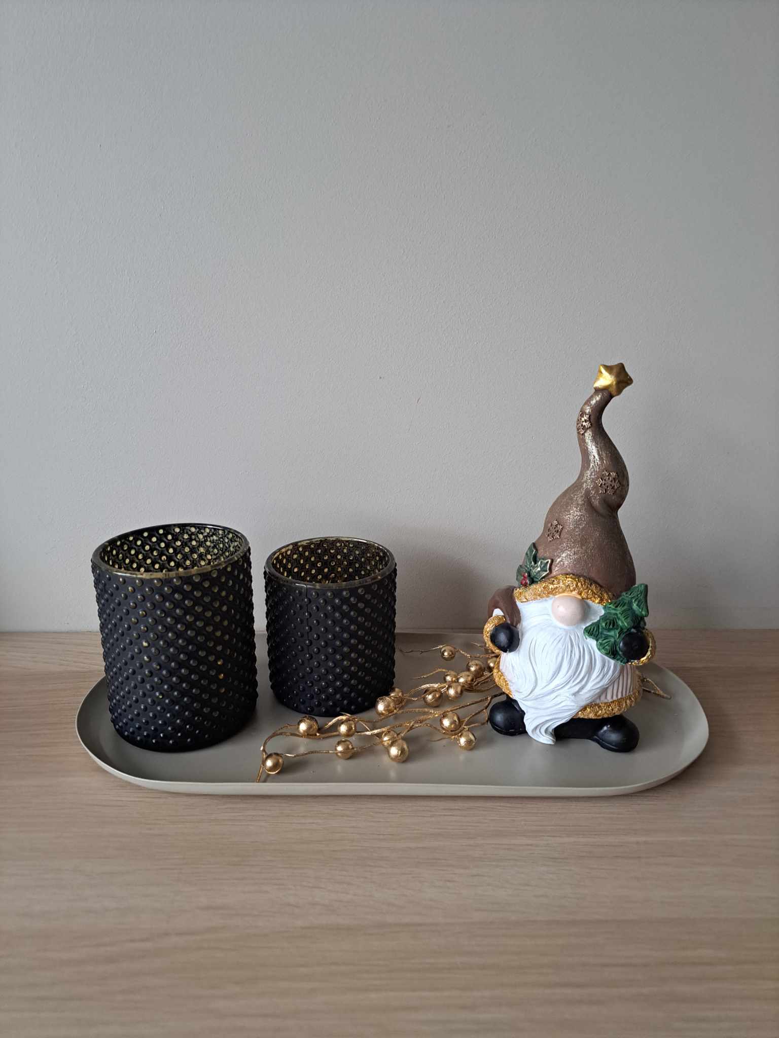 Decoratieset | kerst | beige/zwart - Decobloss