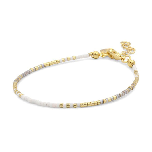 Delicate Bracelet white&Sand | Mint15 - Decobloss