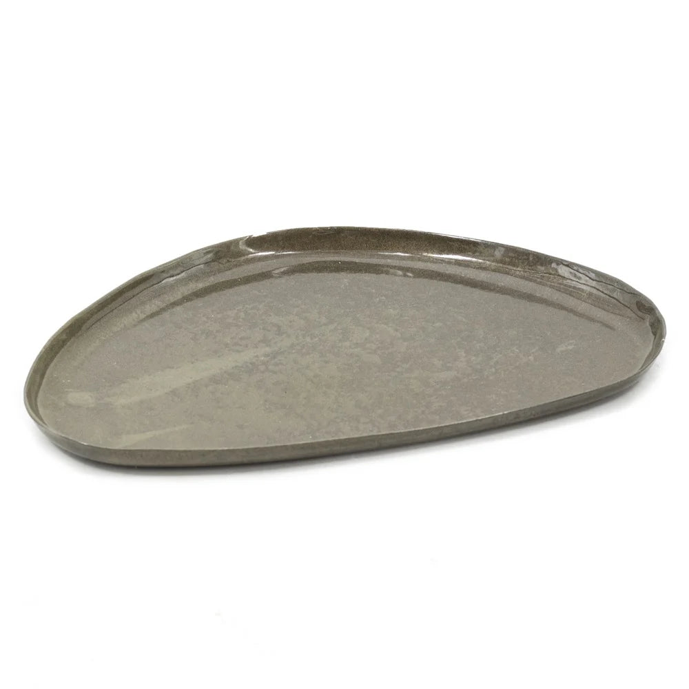 Dienblad | organische vorm S | olive | 21.5x15.5cm - Decobloss