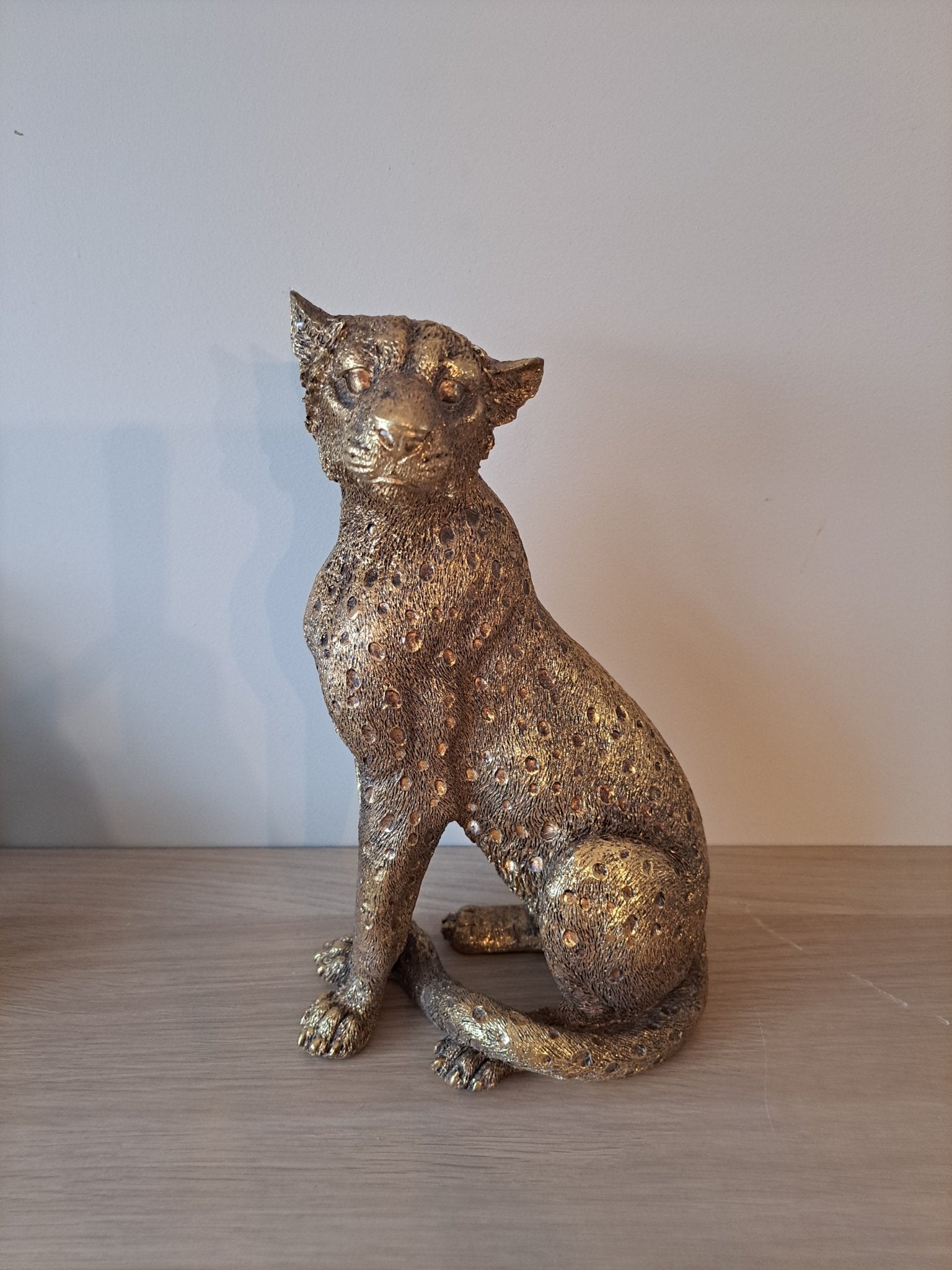 Panter | Beeld | Goud | 14x11x27cm - Decobloss