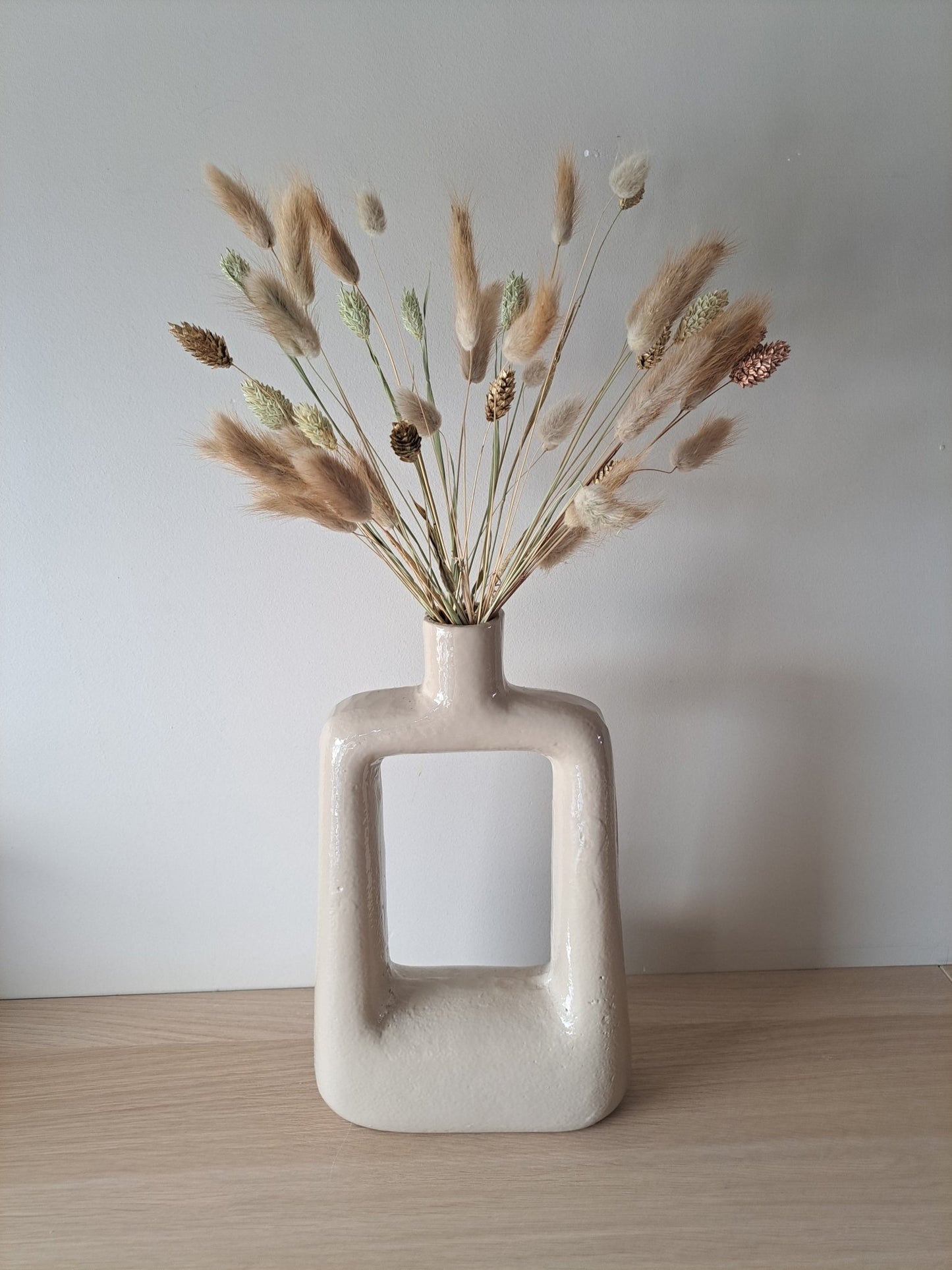 Vaas rechthoek | Beige - Decobloss